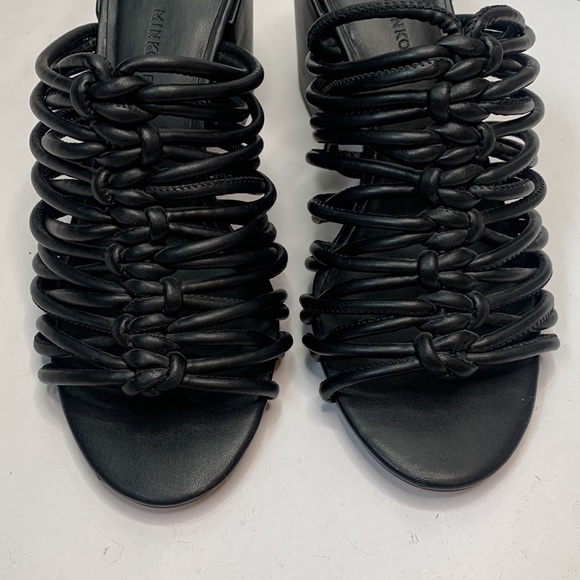 Rebecca Minkoff Black Calanthe Strappy Knot Chunky Slide Sandals S-050 size 7.5 - Picture 5 of 13